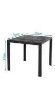Mesa de Bistró de Café para Exteriores y Interiores Hecha de Aluminio Resistente al Rust y a las Condiciones Mesa de Jardín para Comedor con Marco de Metal y Equipación de Plástico - details 3