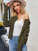 Cárdigan Vintage de punto para mujer, abrigo holgado con botones, a la moda, otoño e invierno, 2023 - details 23