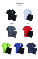 Conjunto de Camiseta Deportiva de Verano de Secado Rápido Cuello Redondo Material de Poliéster - details 13