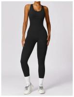 Traje de Yoga sin Costuras Bodysuit de Exercicio Adelgazante Material de Nylon Patrón Sólido - details 29