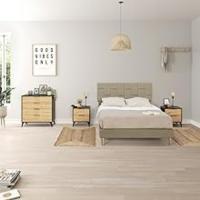 Estructura de cama beige Sorni