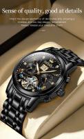 Reloj Mecánico Automático OLEVS 9910 Diseño de Esqueleto para Hombres Acero Inoxidable Impermeable - details 10