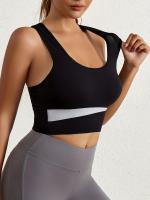 Sujetadores Deportivos De Bloque De Color, Sujetador Íntimo Cómodo Y Transpirable, Lencería Y Ropa Interior para Mujer, 4 piezas - details 0