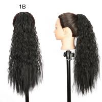 Peluca de cola de caballo con cordón permanente de maíz, extensión de cola de caballo con Clip, cola de caballo rizada larga ondulada, postizo de cola de poni Natural falso - details 7