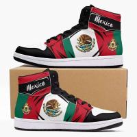 Zapatos deportivos para hombre, cómodos y modernos, con estampado de bandera mexicana, populares e impresionantes, adecuados para deportistas - details 5