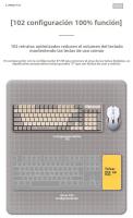 GK102 Teclado Bluetooth inalámbrico para juegos de oficina mecánico intercambiable en caliente de tres modos Interruptor verde - details 2