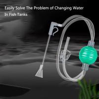 Cambiador de agua para acuario, bomba de aire, herramientas de limpieza, limpiador de grava, bomba de sifón al vacío con boquilla de filtro, nuevo - details 1