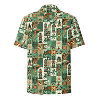 Camisa hawaiana vintage para hombre con estampado gráfico Maya, pantalón corto informal de verano, ropa de gran tamaño, camisas de solapa - details 3