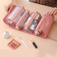 Bolsa de cosméticos plegable para mujer, neceser de gran capacidad con diseño de cremalleras, gran regalo para el Día de San Valentín - details 7