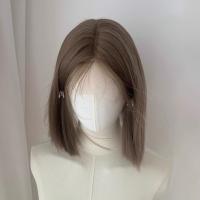 Peluca japonesa Cos de verano, dulce y corta, pelucas con malla frontal rosa y marrón, diadema, pelucas naturales frescas de Cosplay de Lolita, juego de rol - details 14