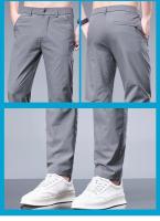 Pantalones de Seda de Hielo de Verano Cintura Elástica Recta Transpirables para Hombres - details 11