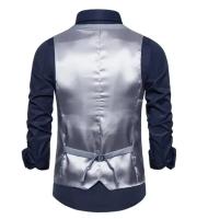 Chaleco de traje azul, chaqueta chalecos sin mangas de negocios para hombre, talla asiática S-6XL, chaleco para fiesta de boda, rojo, morado, negro y gris - details 9