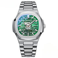 Reloj mecánico automático para hombres reloj mecánico luminoso impermeable - details 4
