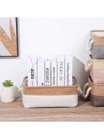 Cesta De Almacenamiento De Ropa Para Bebé Organizador De Lino Plegable Para Calcetines Sujetadores Y Juguetes En Colores Gris Azul Oscuro Café Rosa Beige Verde - details 8