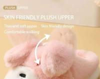 Divertido patente jugable lindo conejo señora 4 cm plataforma invierno cálido zapatos para el hogar zapatillas suaves de felpa para caminar - details 1