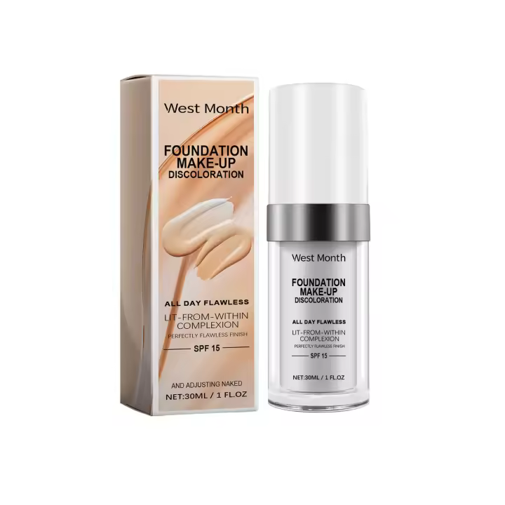 Corrector natural termostático, base líquida de maquillaje hidratante duradera - 1