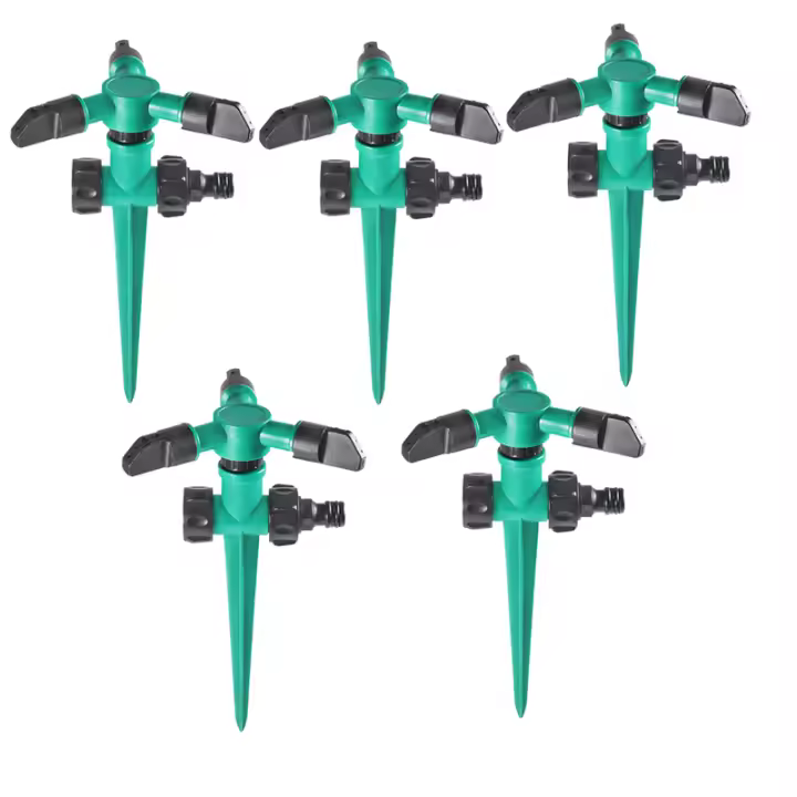 Aspersor de jardín para patio, sistema de riego automático ajustable, giratorio de 360 grados, 5 unidades - 1