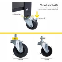 Estantería Plegable de Metal Negro 4 Niveles Carga Pesada Ideal para Cocina, Oficina, Garaje - details 4