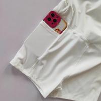 Falda corta deportiva de yoga para mujer, pantalones de falda de tenis de bádminton con bolsillos interiores y correas con abertura lateral - details 9