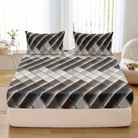 Juego De Cama Con Estampado De Rombos, 3 Piezas, 1 Pieza, 2 Piezas, Funda De Almohada, Sin Núcleo - details 8