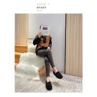 Zapatos planos con lazo para mujer, mocasines de lana rizada con forro de piel de algodón, botas de borreguito, Invierno - details 23