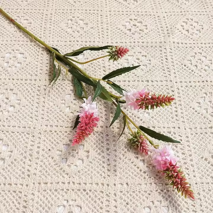 Rama de flor de lúpulo Artificial de 75cm, flor de lúpulo de seda de tacto Real de plástico hecha a mano, flor falsa elegante para el hogar y la sala de estar - 1
