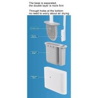 Cepillo de baño de silicona con caja de soporte, juego de soporte TPR montado en la pared, artefacto para el hogar, accesorios de herramientas de limpieza diaria para baño - details 3