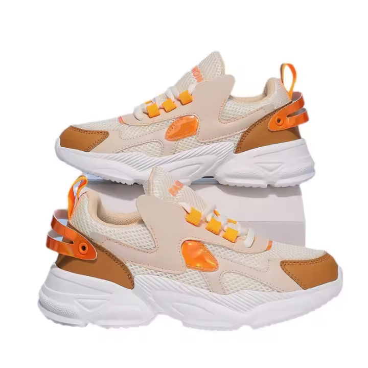 Malla transpirable, deportes casuales, zapatillas de malla para aumentar la altura de las mujeres. - 1