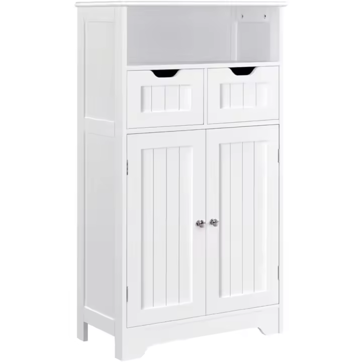 Cajones Mara Auxiliar Cocina Estante Ajustable Salón Entrada 60 x 30 x 104,5 cm Blanco - 1