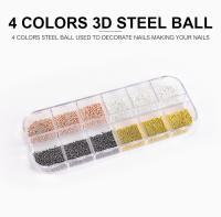 Diamantes de Imitación KADS para Arte de Uñas en 4 Colores 3D Bola de Acero Caviar Manicura DIY Herramienta de Diseño de Acero Inoxidable para Terapia de Uñas - details 0