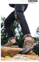 Zapatos de senderismo de marca para hombre, calzado de escalada de montaña transpirable, calzado de entrenamiento cómodo para exteriores, zapatillas deportivas antideslizantes para senderismo - details 16