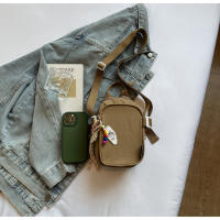 Bolso de teléfono móvil casual y simple de doble capa, bolso de mensajero, nueva moda y versátil para mujer 2025 y bolso pequeño ligero de color sólido - details 29