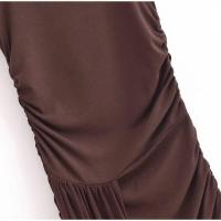 Vestido de noche largo elegante OUWU Fashion Mesh Patchwork Midi con mangas onduladas - details 4
