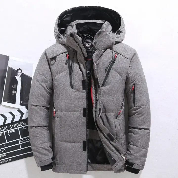 Chaqueta de plumón para hombre, con capucha, cálida, gruesa, Ue Grande, M-4XL - 1