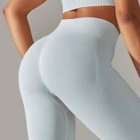 Hamidou-mallas deportivas para mujer, pantalones de Yoga de cintura alta, sin costuras, para correr, Fitness y entrenamiento - details 15