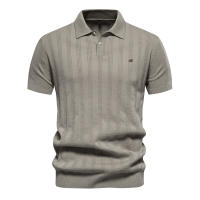 Polo de punto para hombre, manga corta y cuello vuelto, novedad - details 5