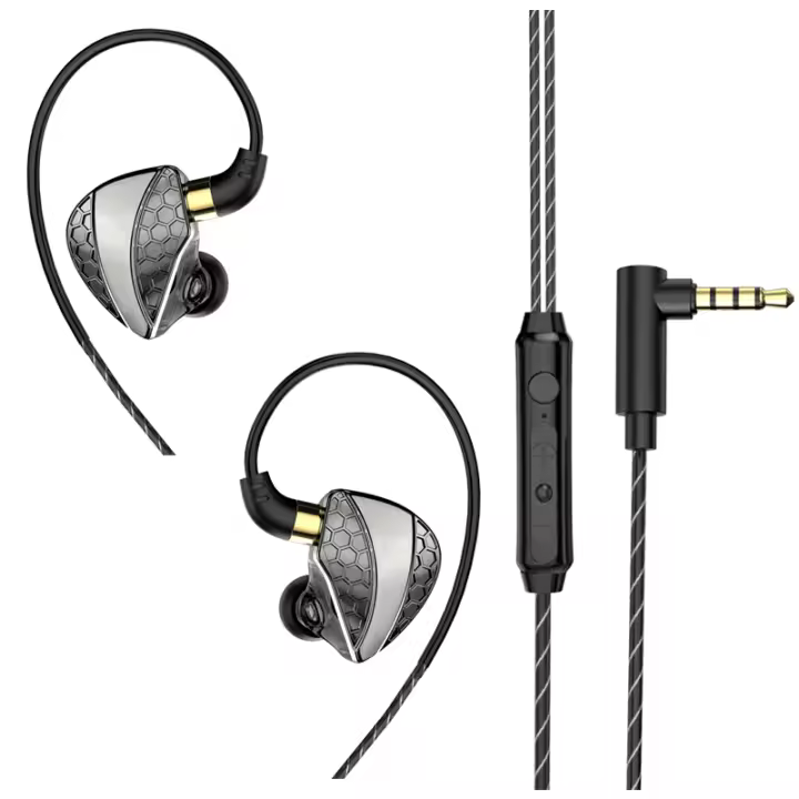 Original QKZ Hi6T Wired Earphones In-ear 3.5mm AUX With MIC Wired Control Heavy Bass For Running Live Streaming Gaming Music - 1