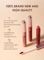 Langmanni Juego de 6 pcs labiales líquidos mate color nude - Tonos pigmentados y de larga duración, paquete de brillo labial, colección de regalo para niñas/mujeres - details 2