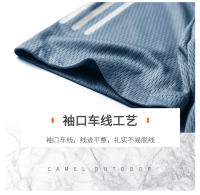 Verano de los hombres de hielo fresco tejido de manga corta tops fitness deportes transpirable fresco camiseta - details 22