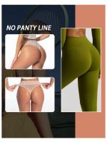 Ropa interior de mujer de 6 piezas, tangas sin costuras de color sólido, suaves y cómodas, elasticidad, moda femenina, material de nailon, estilo elegante, forro de algodón, cintura baja, tejido de punto, tangas cuerdas en V, colores surtidos - details 4