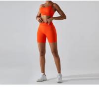 Pantalones cortos de Yoga sin costuras para mujer, mallas deportivas transpirables de secado rápido, de cintura alta, para entrenamiento y gimnasio - details 23