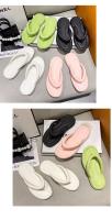 Chanclas planas Inspopulareva ultraligeras de verano para mujer, zapatos de playa dulces en colores caramelo, prendas de vestir enrolladas para niñas - details 18