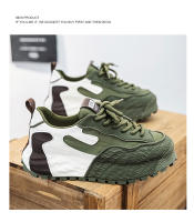 Nuevas zapatillas de cuero con relieve, zapatos casuales cómodos de suela gruesa y súper suaves - details 8