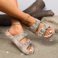 Zapatillas de Playa para Mujer Suaves con Doble Hebilla Moda de Verano Holiday Ajustables - details 7
