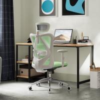 Silla de escritorio para computadora con reposacabezas ajustable y soporte lumbar, respaldo alto, silla ejecutiva giratoria para oficina en casa (azul claro) - details 20