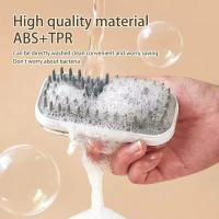 Cepillo de baño de silicona para mascotas, Gel de ducha recargable, depilación, cepillo de masaje para perros, mango ergonómico, peine de aseo para gatos de doble uso en seco y húmedo - details 9