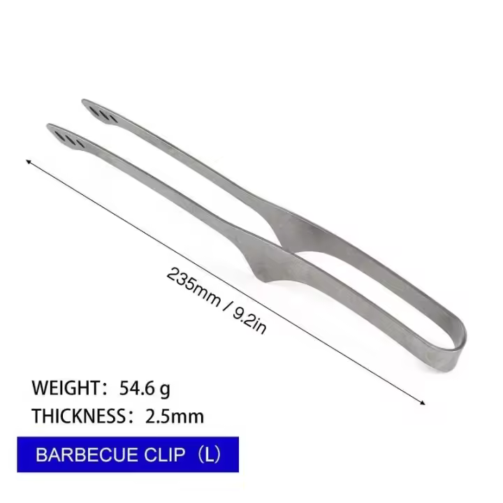 Portavasos de titanio para acampar, cubierta de carne ultraligera para uso en exteriores, té resistente al calor para barbacoa, villa, pinzas para tostadas - 1