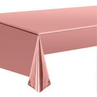 Mantel de Mesa de Plástico Dorado Rosa Cubierta de Mesa Desechable para Fiestas 137x274cm - details 8