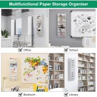 Colgante de Pared Organizador de Documentos 12 Niveles, Revistero para Oficina, Hogar, Escuela, Accesorios, Suministros, Color Blanco - details 6