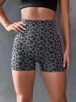 Shorts de Pantalón de Leopardo de Alta Estirabilidad Monos sin Costuras, Cintura Enfriada, Levantamiento de Cadera para Fitness, Correr, Yoga - details 13